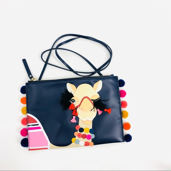 ✨Kate Spade Winking Camel Blue Multicolored Bag - Picture 9 of 16